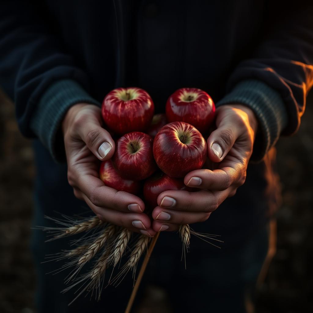 A Canadian farmer holding a fresh harvest of healthy produce.